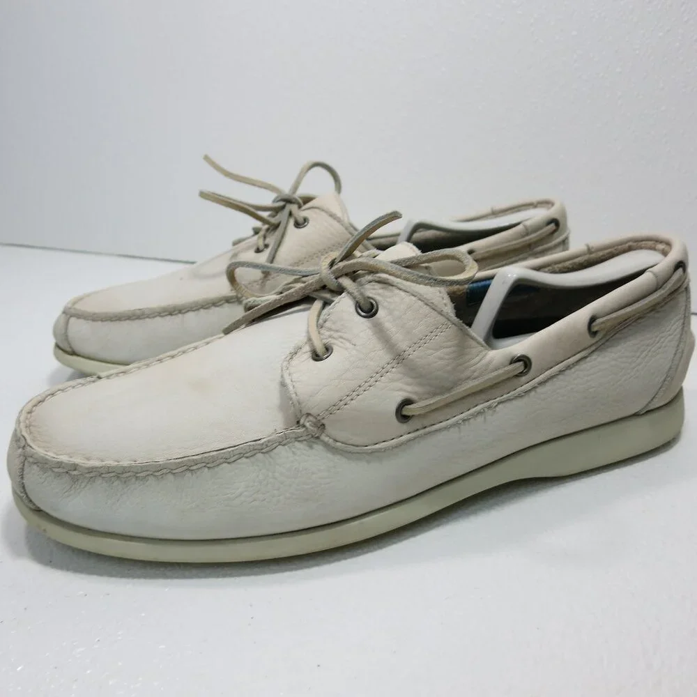 Rockport Genuine Handsewn Leather Deck Boat Shoes Men's Footwear Zapatos 13 M
